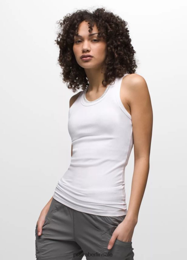 prAna Fundamentrippentank Weiß Kleidung Frauen 86B4N6166