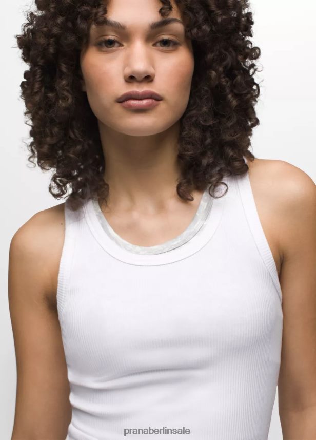 prAna Fundamentrippentank Weiß Kleidung Frauen 86B4N6166
