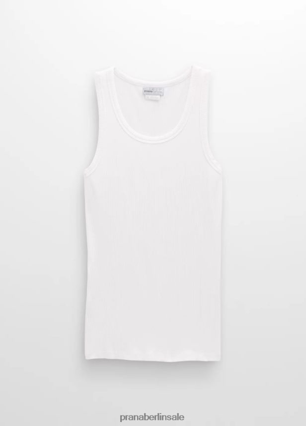 prAna Fundamentrippentank Weiß Kleidung Frauen 86B4N6166