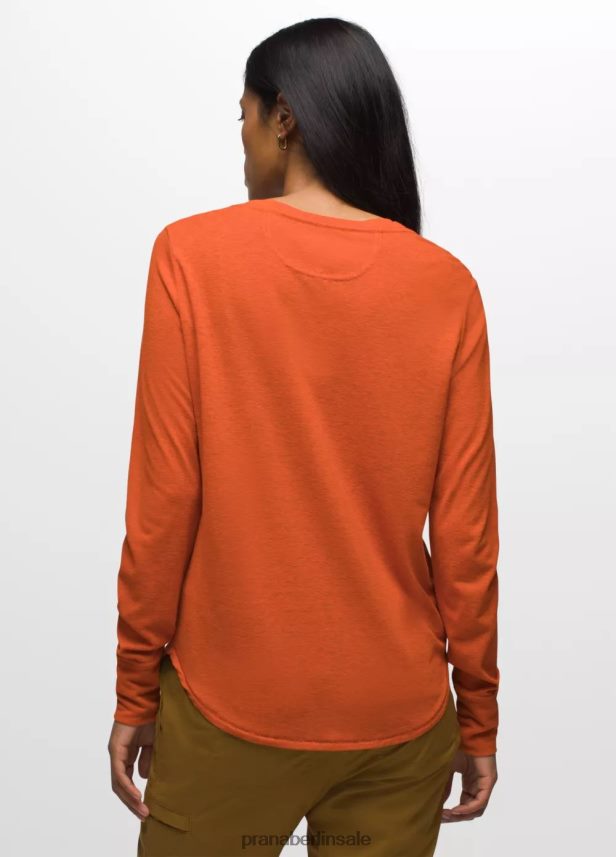 prAna Gemütliches Langarm-T-Shirt Heidekraut am Kamin Kleidung Frauen 86B4N6203