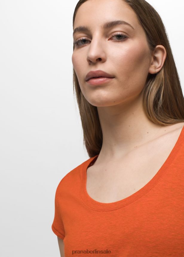 prAna Gemütliches T-Shirt mit U-Ausschnitt Heidekraut am Kamin Kleidung Frauen 86B4N610