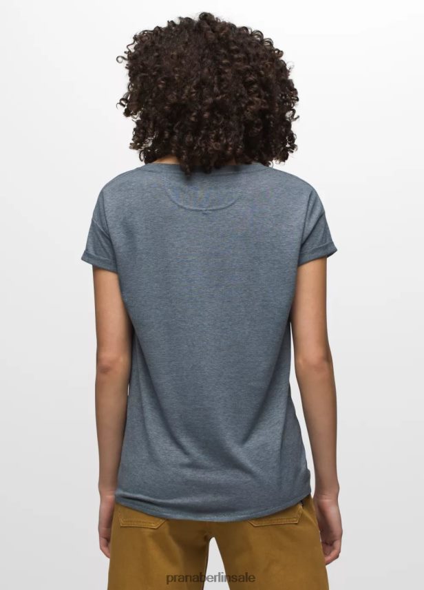 prAna Kuscheliges T-Shirt verwittertes blaues Heidekraut Kleidung Frauen 86B4N6188