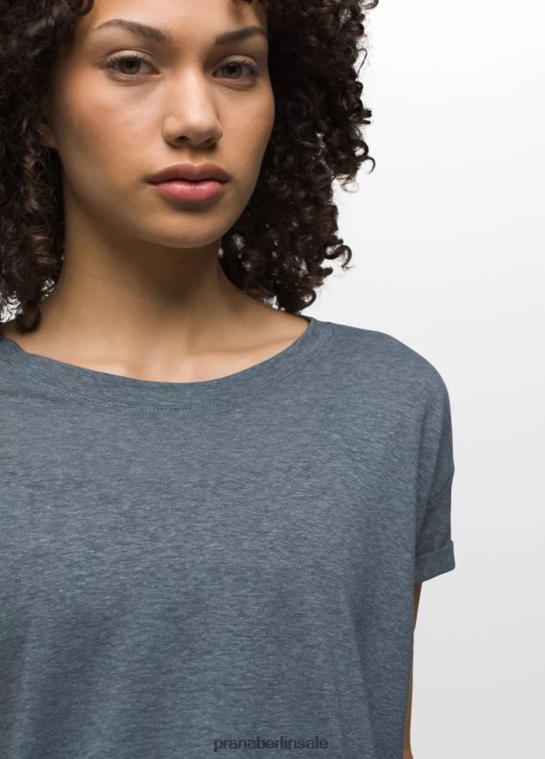 prAna Kuscheliges T-Shirt verwittertes blaues Heidekraut Kleidung Frauen 86B4N6188