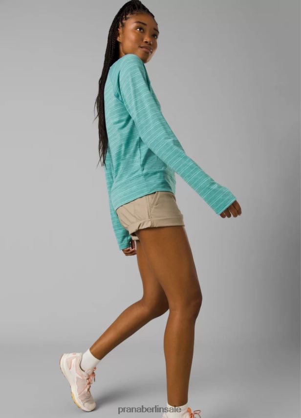 prAna Sol Searcher Langarmshirt Buchtstreifen Kleidung Frauen 86B4N6216