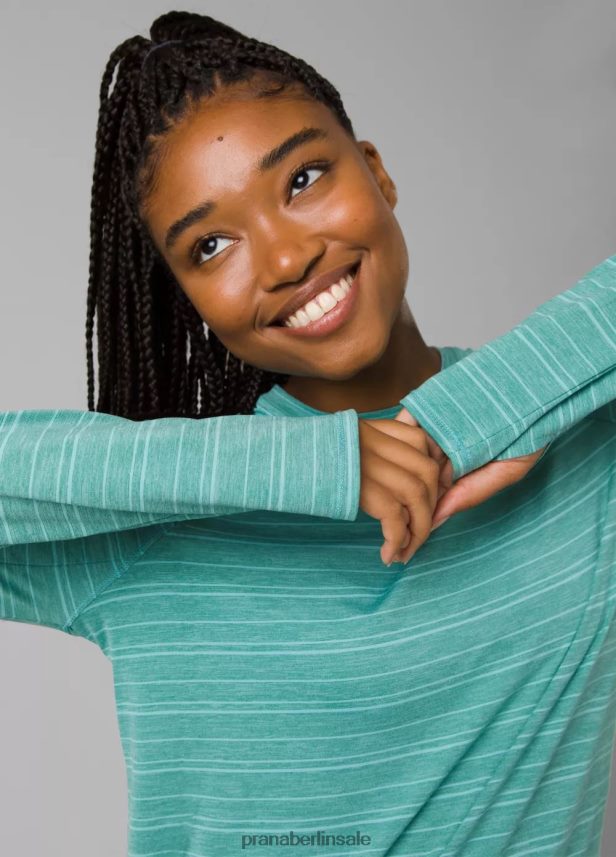 prAna Sol Searcher Langarmshirt Buchtstreifen Kleidung Frauen 86B4N6216