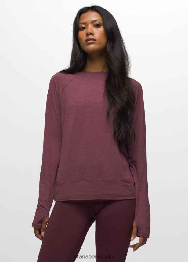 prAna Sol Searcher Langarmshirt Maulbeere Kleidung Frauen 86B4N6212