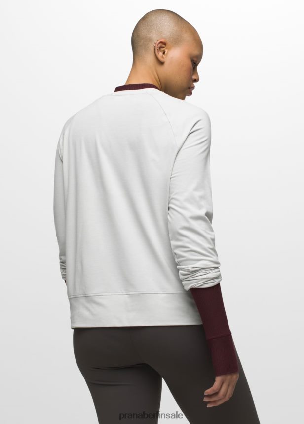 prAna Sol Searcher Langarmshirt sanftes Weiß Kleidung Frauen 86B4N6215