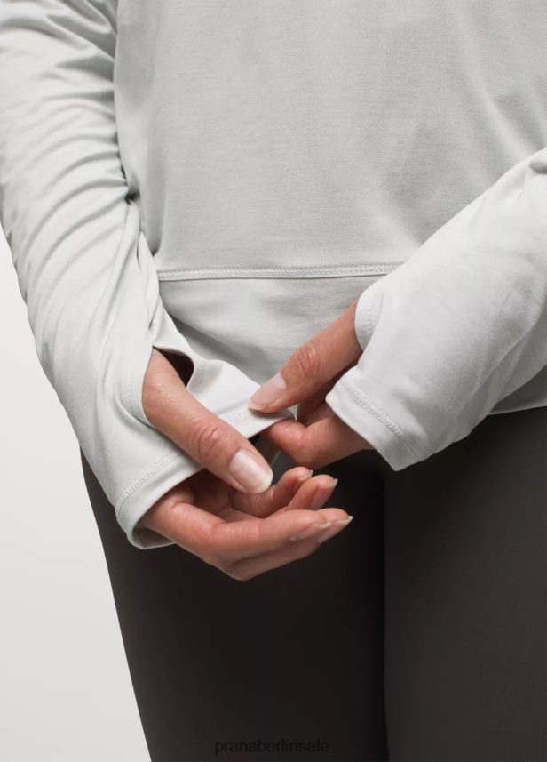 prAna Sol Searcher Langarmshirt sanftes Weiß Kleidung Frauen 86B4N6215