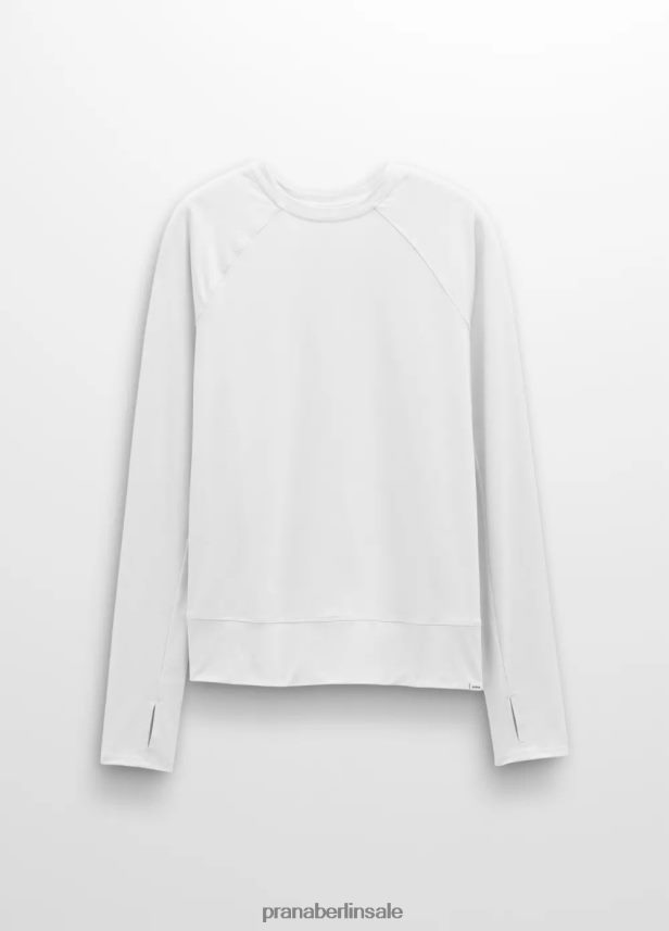 prAna Sol Searcher Langarmshirt sanftes Weiß Kleidung Frauen 86B4N6215