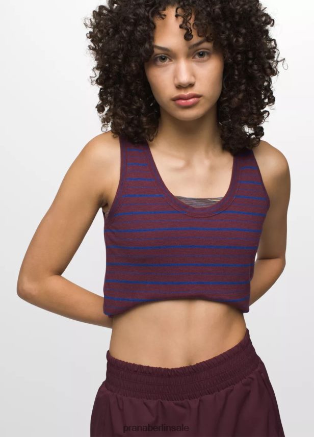 prAna gemütlicher Tank Maulbeerstreifen Kleidung Frauen 86B4N6222