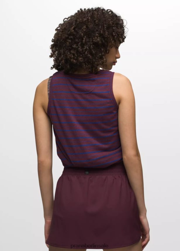 prAna gemütlicher Tank Maulbeerstreifen Kleidung Frauen 86B4N6222