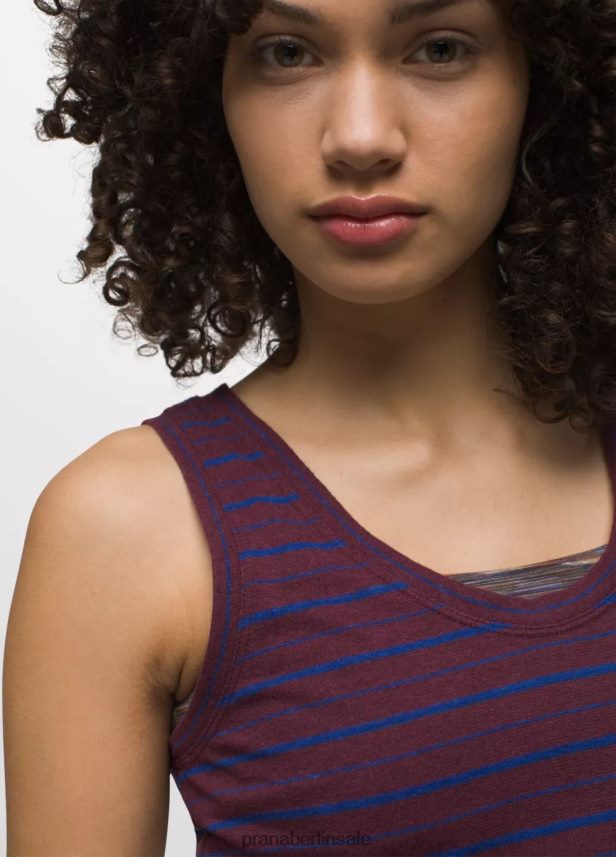 prAna gemütlicher Tank Maulbeerstreifen Kleidung Frauen 86B4N6222