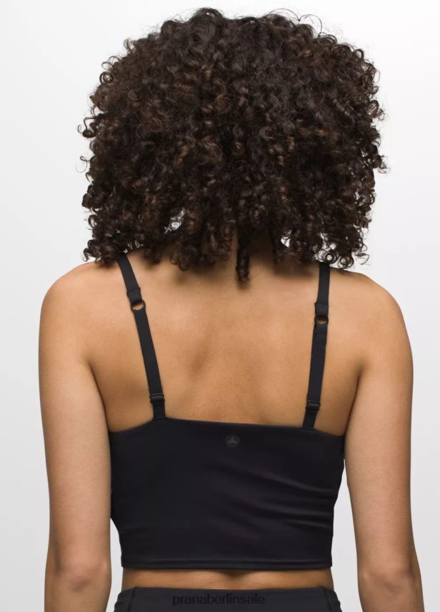 prAna Chakra-Crop-Top Schwarz Kleidung Frauen 86B4N6123