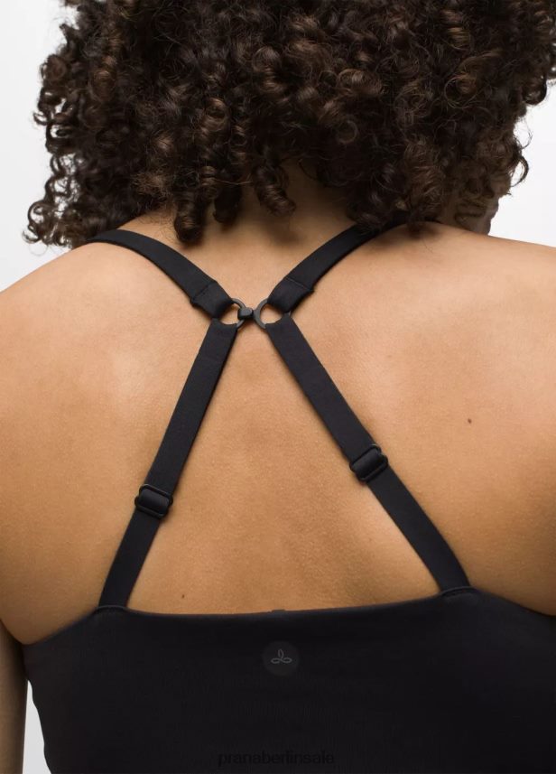 prAna Chakra-Crop-Top Schwarz Kleidung Frauen 86B4N6123