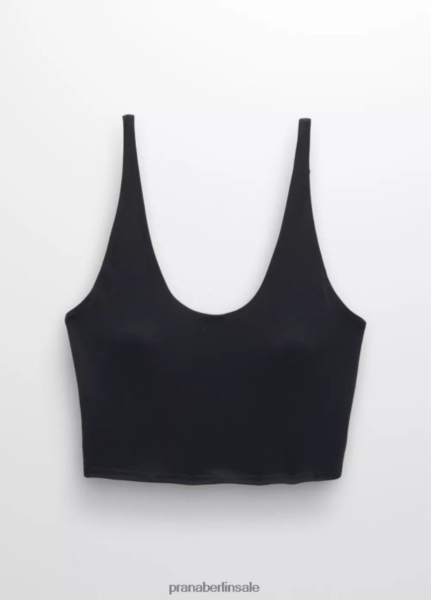 prAna Chakra-Crop-Top Schwarz Kleidung Frauen 86B4N6123