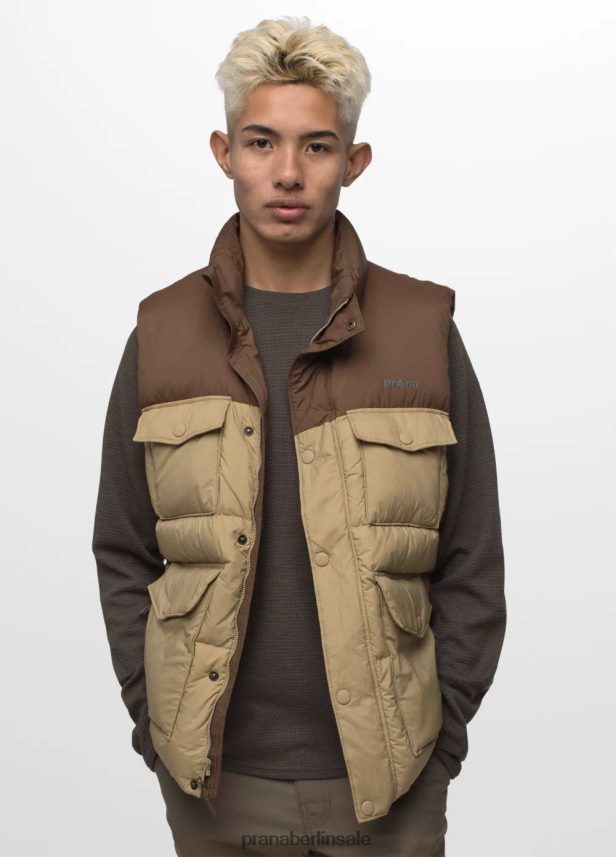 prAna Holz-Trail-Weste Shire-Farbblock Kleidung Männer 86B4N61078