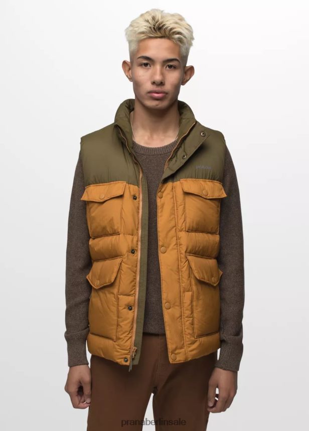 prAna Holz-Trail-Weste Torf-Farbblock Kleidung Männer 86B4N61077