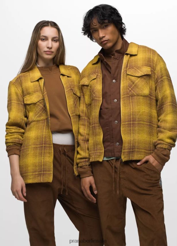 prAna Heritage-Flanell mit Reißverschluss Zitrone Kleidung Männer 86B4N6115