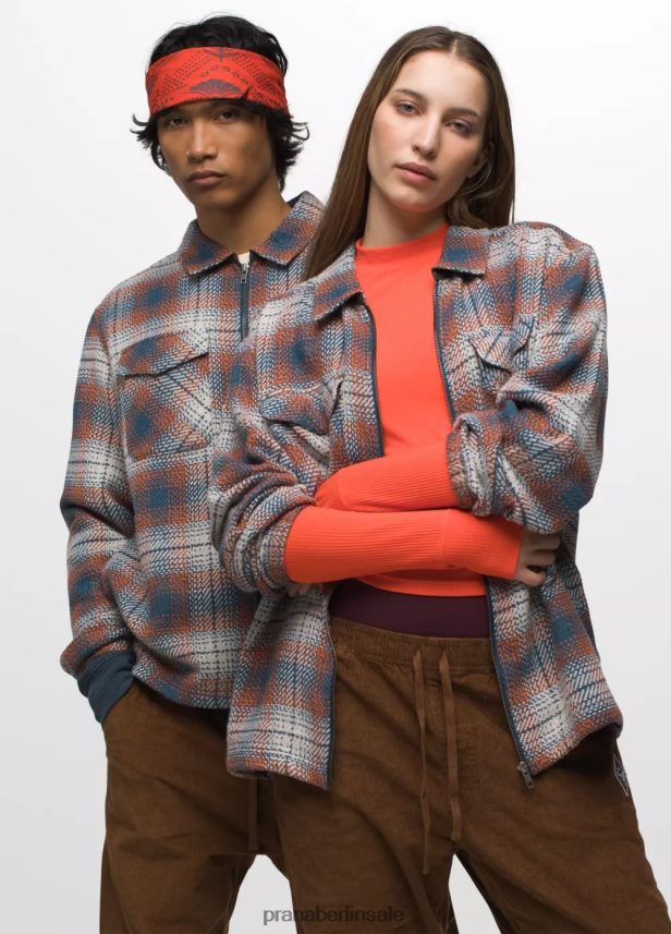 prAna Heritage-Flanell mit Reißverschluss dunkler Himmel Kleidung Männer 86B4N6114