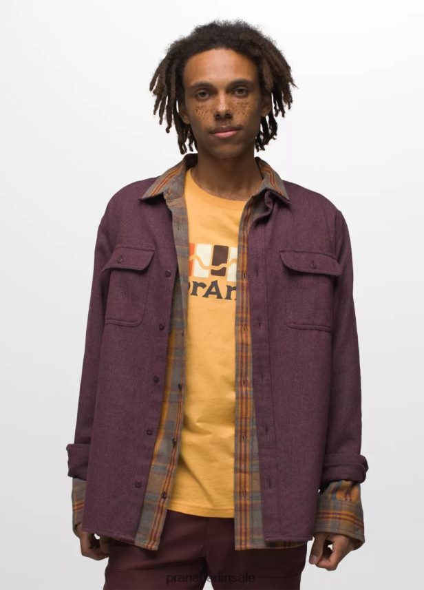 prAna Westbrook Flanellhemd Maulbeere Kleidung Männer 86B4N6787