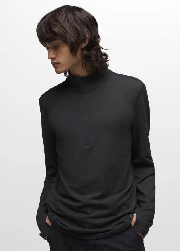 prAna Höhentracker 1/4 Zip II Schwarz Kleidung Männer 86B4N6838