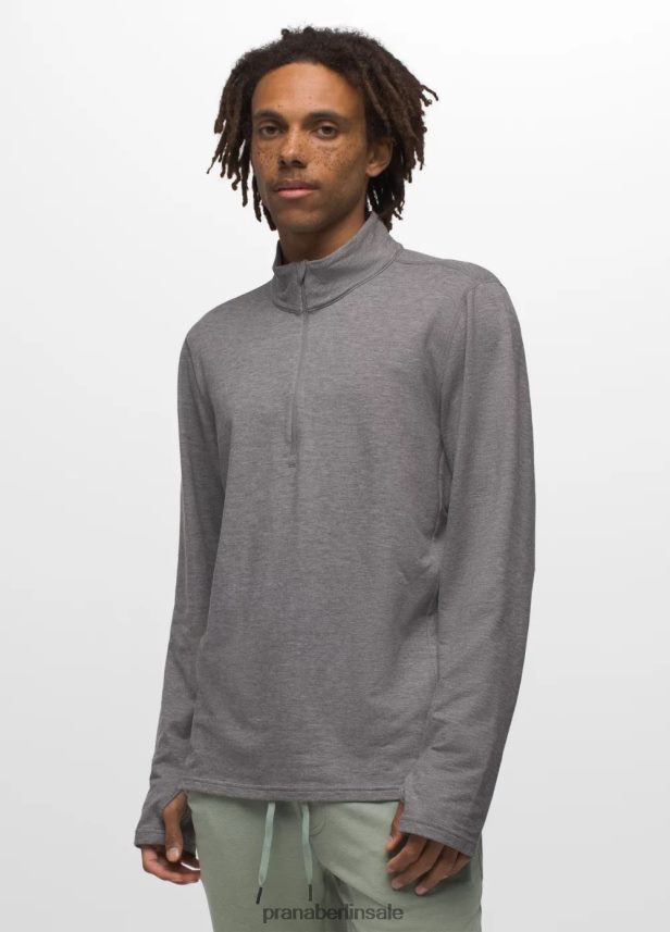 prAna Höhentracker 1/4 Zip II grau meliert Kleidung Männer 86B4N6836
