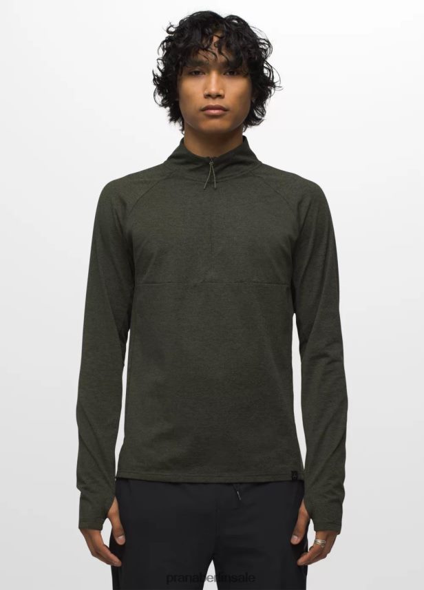 prAna Ice Flow halber Reißverschluss immergrünes Heidekraut Kleidung Männer 86B4N6804