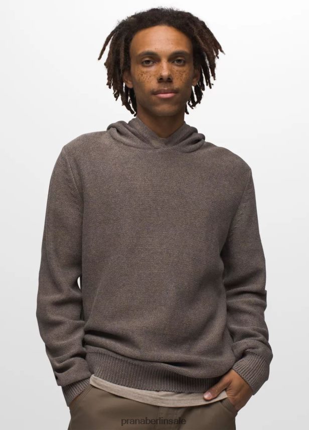 prAna Kapuzenpullover von North Loop verwitterte blaue Melange Kleidung Männer 86B4N6790