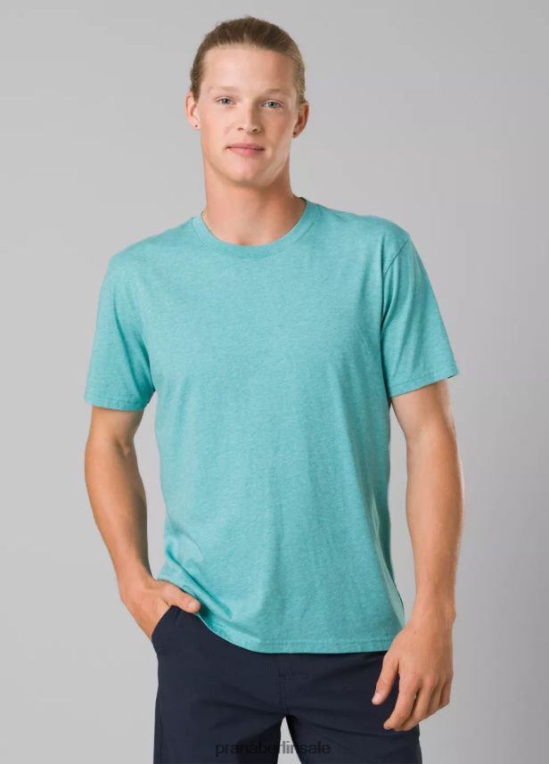 prAna Crew-T-Shirt Aqua-Heidekraut Kleidung Männer 86B4N6761