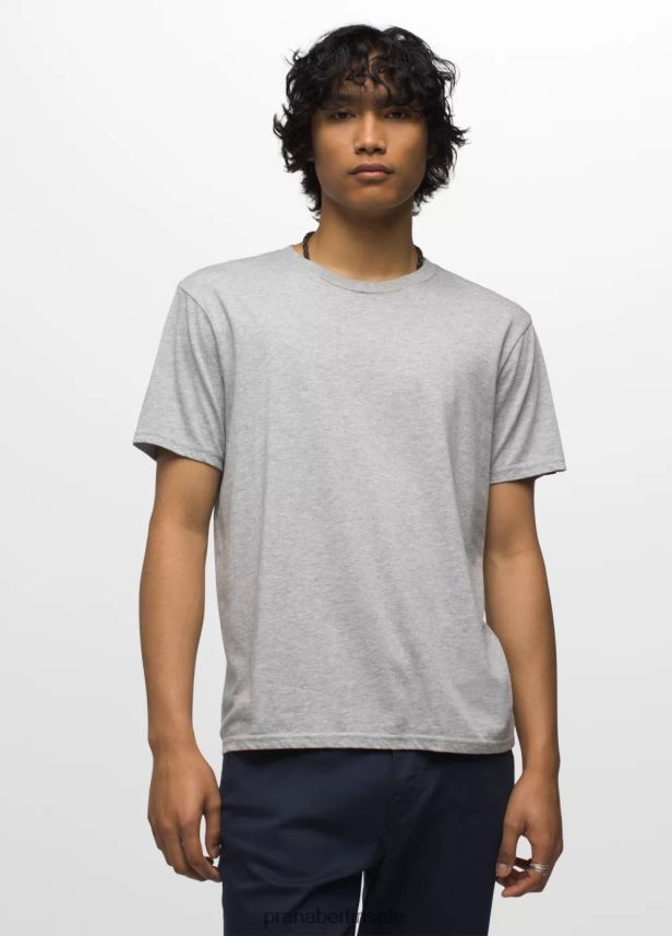 prAna Crew-T-Shirt mittleres Heidegrau Kleidung Männer 86B4N6759