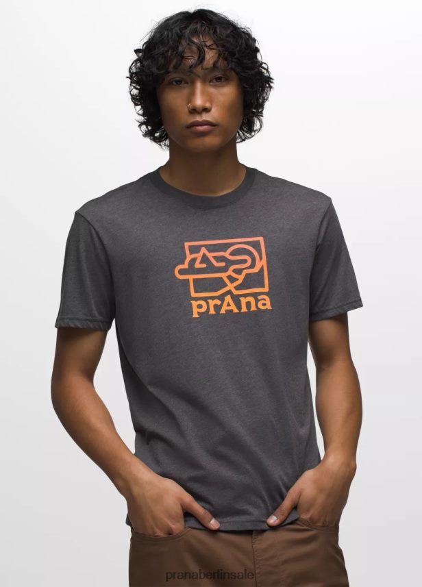 prAna Grafisches Kurzarm-T-Shirt Kohleheide Kleidung Männer 86B4N6880