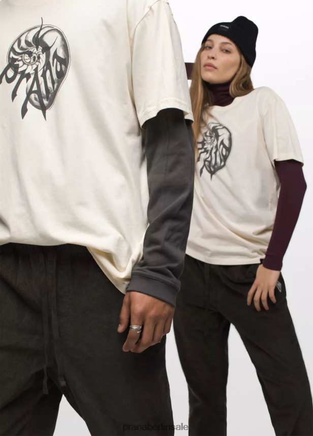 prAna Kurzarm-T-Shirt mit Heritage-Grafik Kreide Kleidung Männer 86B4N685