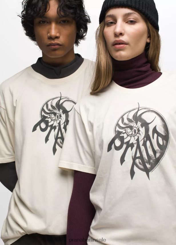 prAna Kurzarm-T-Shirt mit Heritage-Grafik Kreide Kleidung Männer 86B4N685