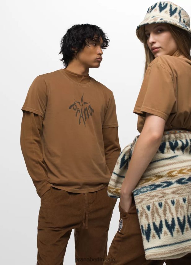 prAna Kurzarm-T-Shirt mit Heritage-Grafik Sepia Kleidung Männer 86B4N686
