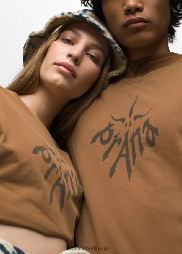 prAna Kurzarm-T-Shirt mit Heritage-Grafik Sepia Kleidung Männer 86B4N686