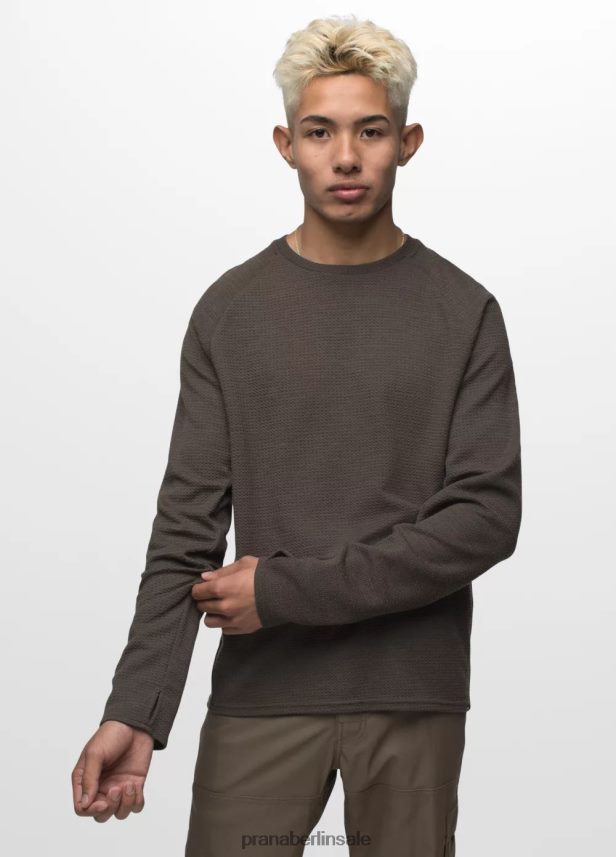 prAna Wensley-Crew schwarze Olive Kleidung Männer 86B4N6796